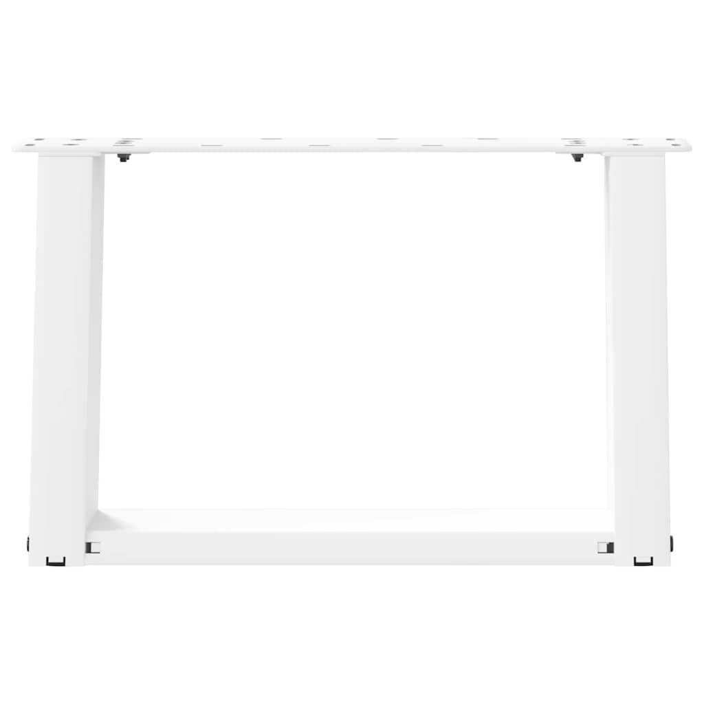 Coffee Table Legs U-Shaped 2 pcs White 50x(30-31) cm Steel