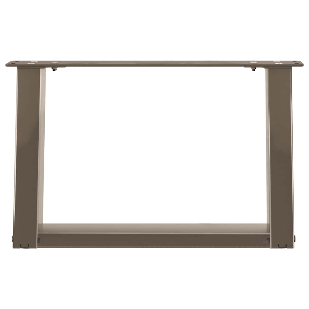 Coffee Table Legs U-Shaped 2 pcs Natural Steel 50x(30-31) cm Steel