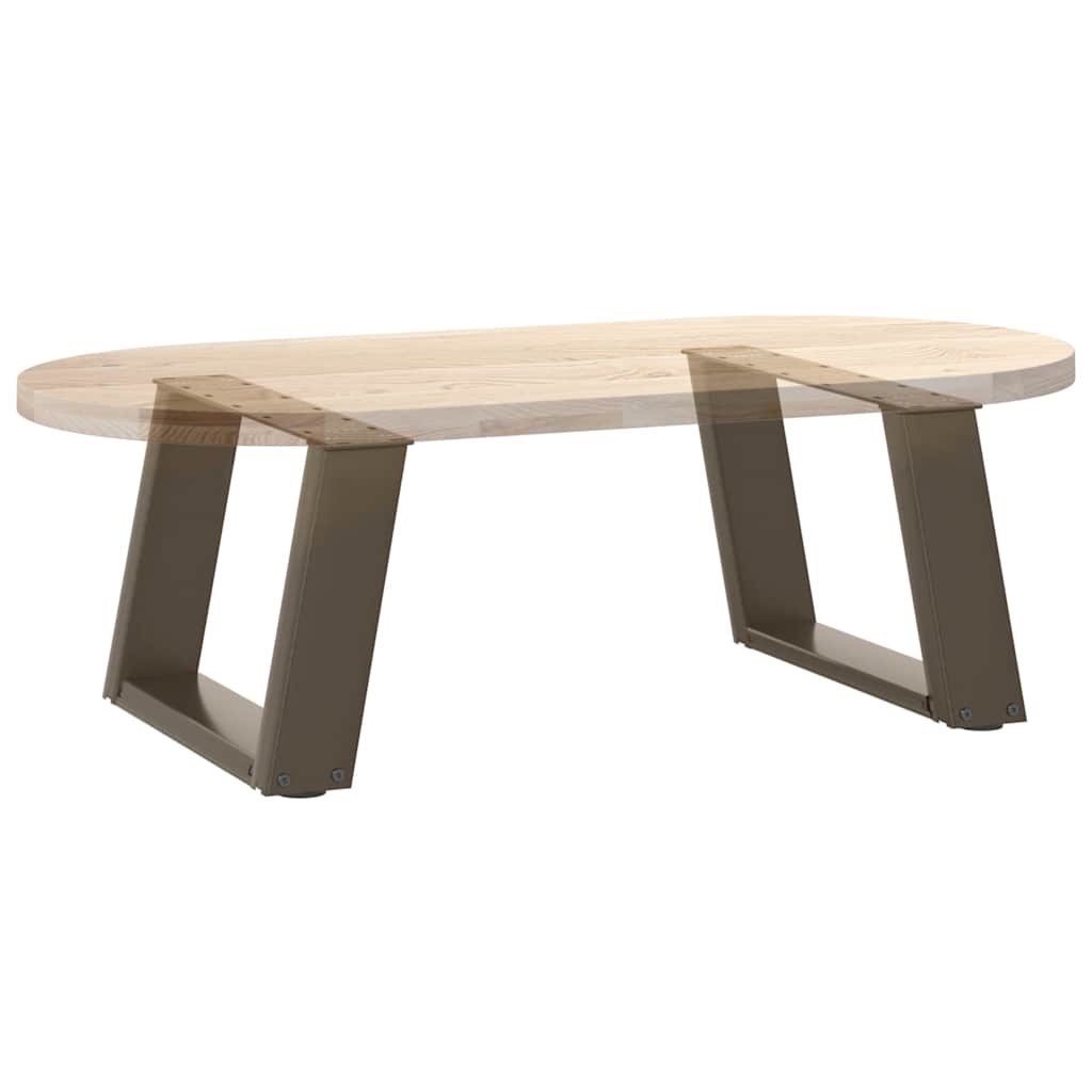 Coffee Table Legs U-Shaped 2 pcs Natural Steel 50x(30-31) cm Steel