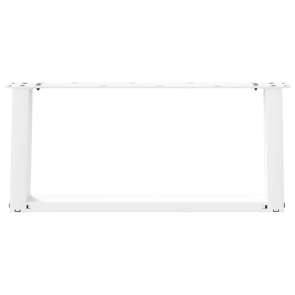 Coffee Table Legs U-Shaped 2 pcs White 60x(30-31) cm Steel