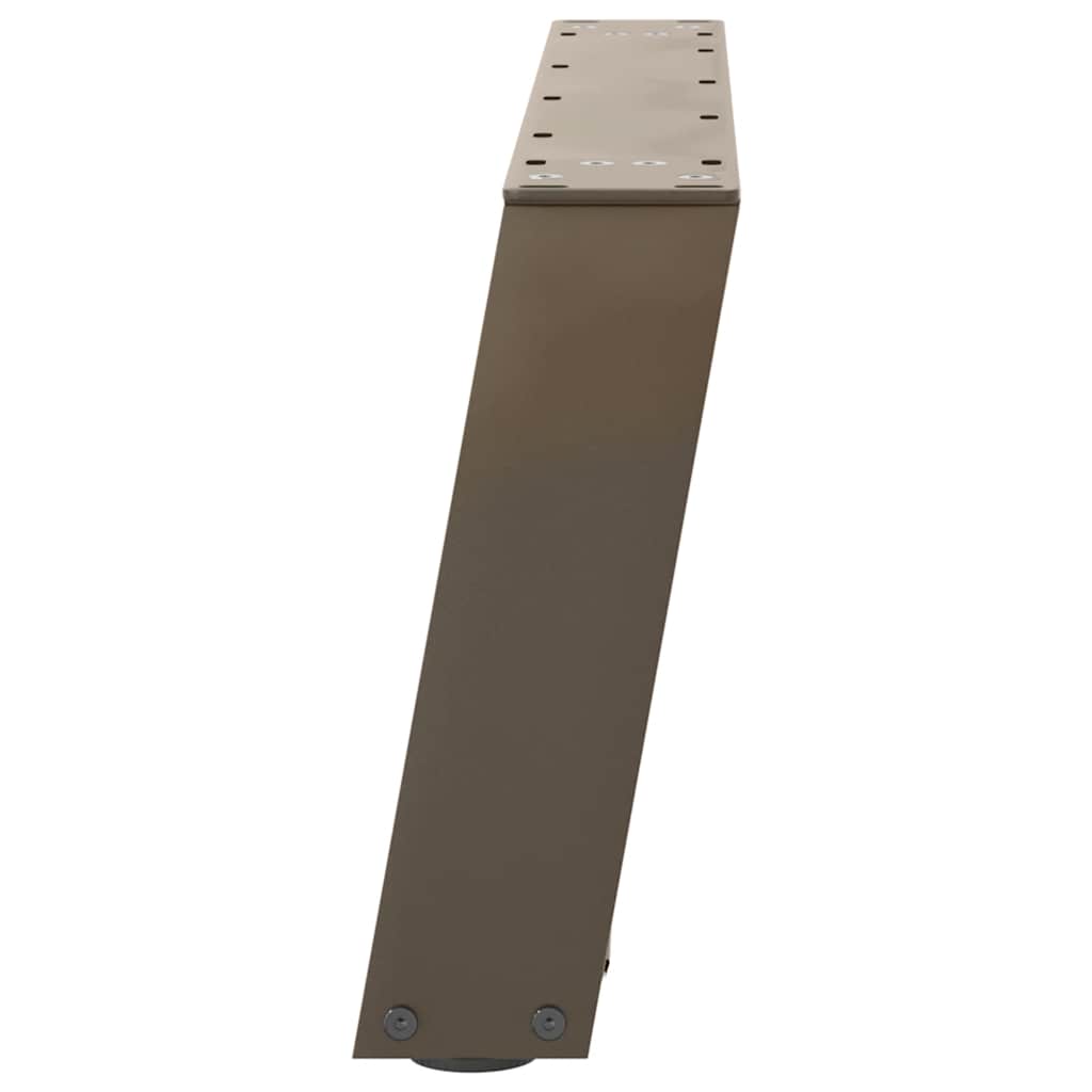 Coffee Table Legs U-Shaped 2 pcs Natural Steel 60x(30-31) cm Steel