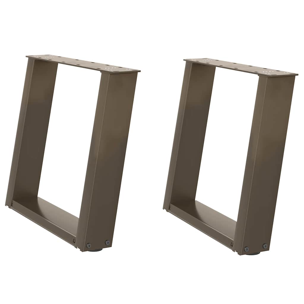 Coffee Table Legs U-Shaped 2 pcs Natural Steel 50x(42-43) cm Steel