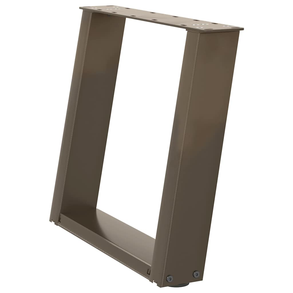 Coffee Table Legs U-Shaped 2 pcs Natural Steel 50x(42-43) cm Steel