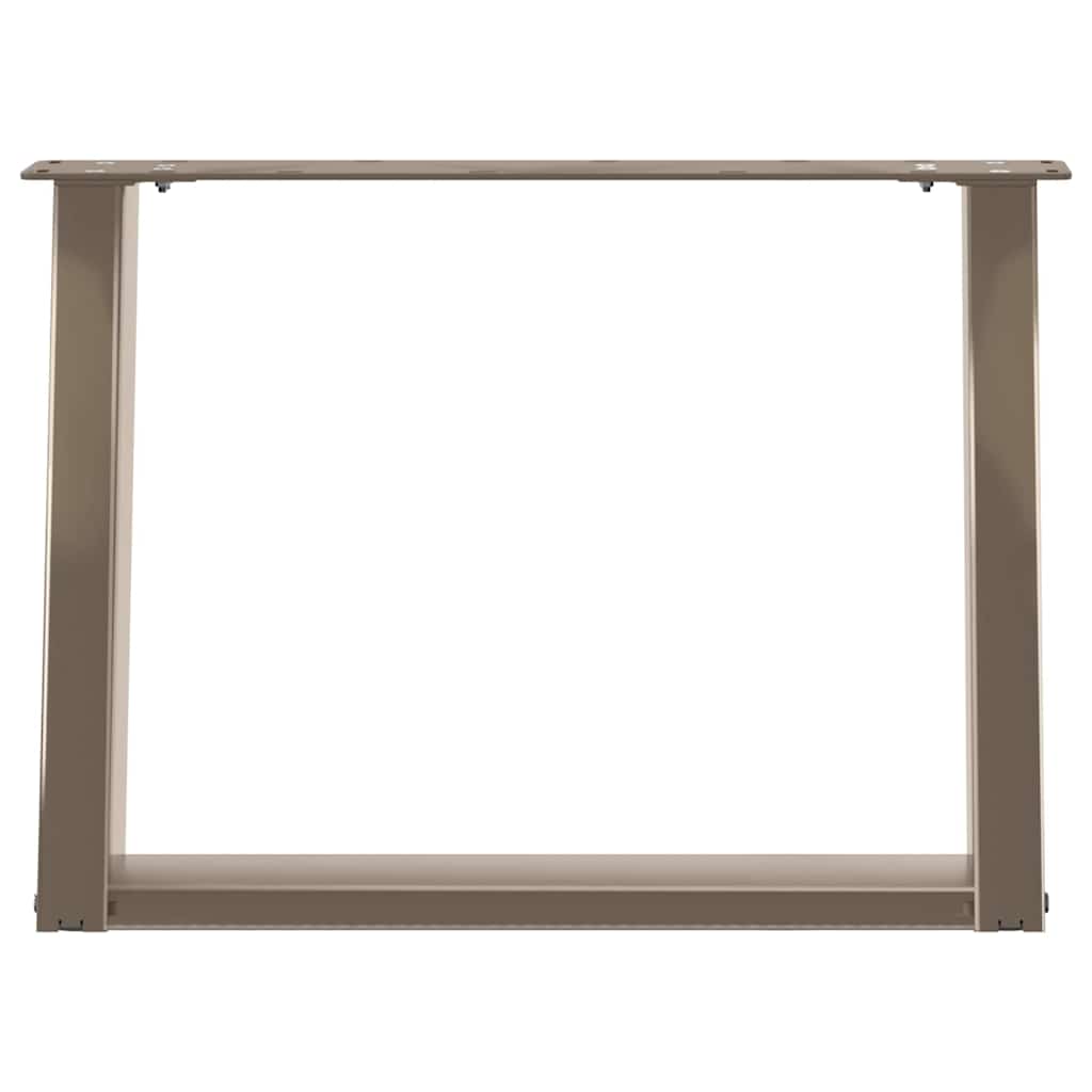Coffee Table Legs U-Shaped 2 pcs Natural Steel 60x(42-43) cm Steel