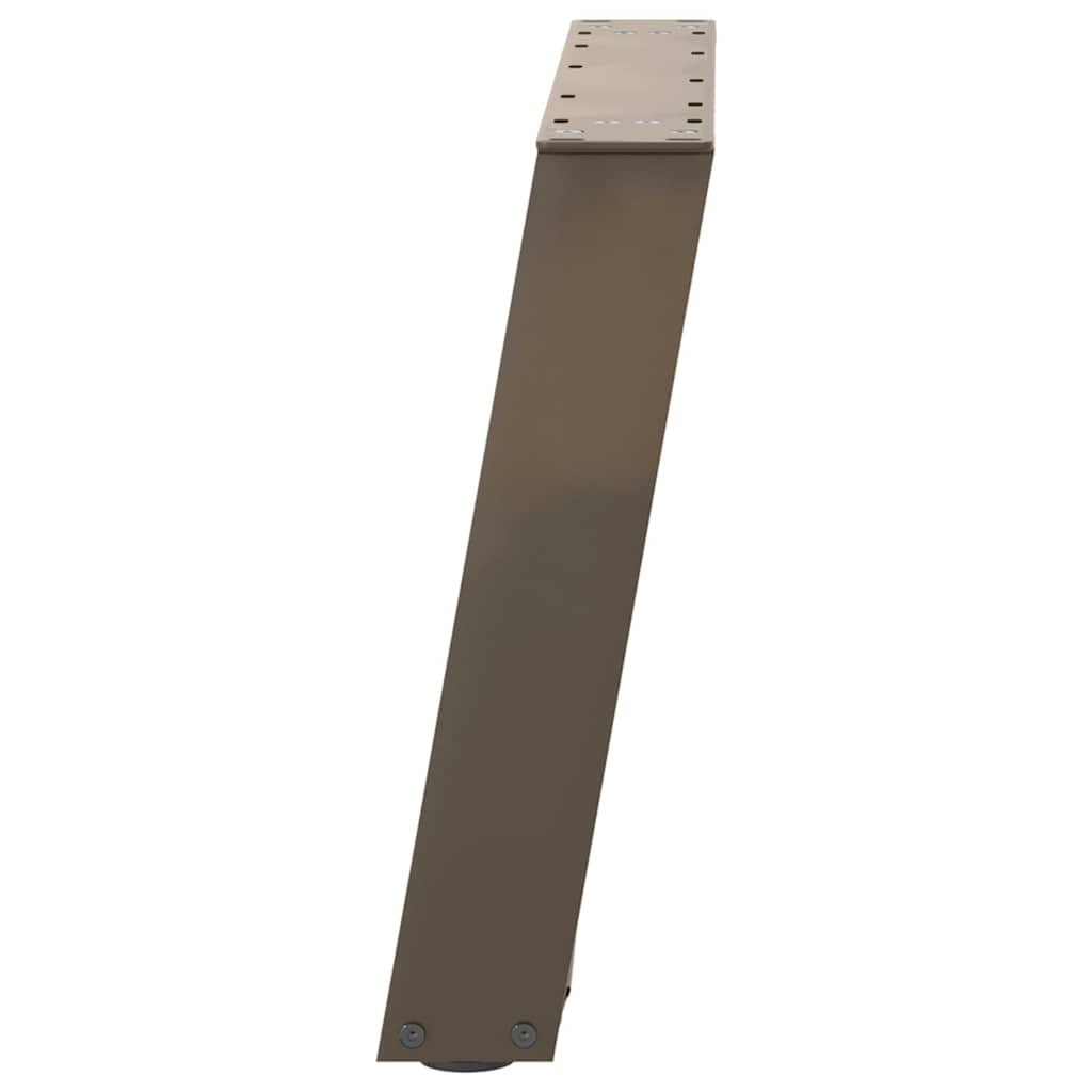 Coffee Table Legs U-Shaped 2 pcs Natural Steel 60x(42-43) cm Steel