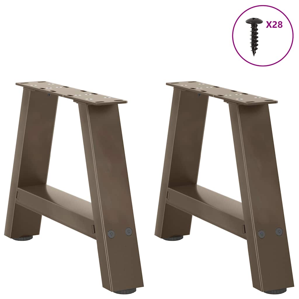 Coffee Table Legs A-Shaped 2 pcs 50x(30-31) cm Steel