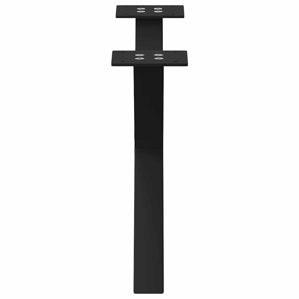 Coffee Table Legs X-Shaped 2 pcs Black 50x(30-31) cm Steel