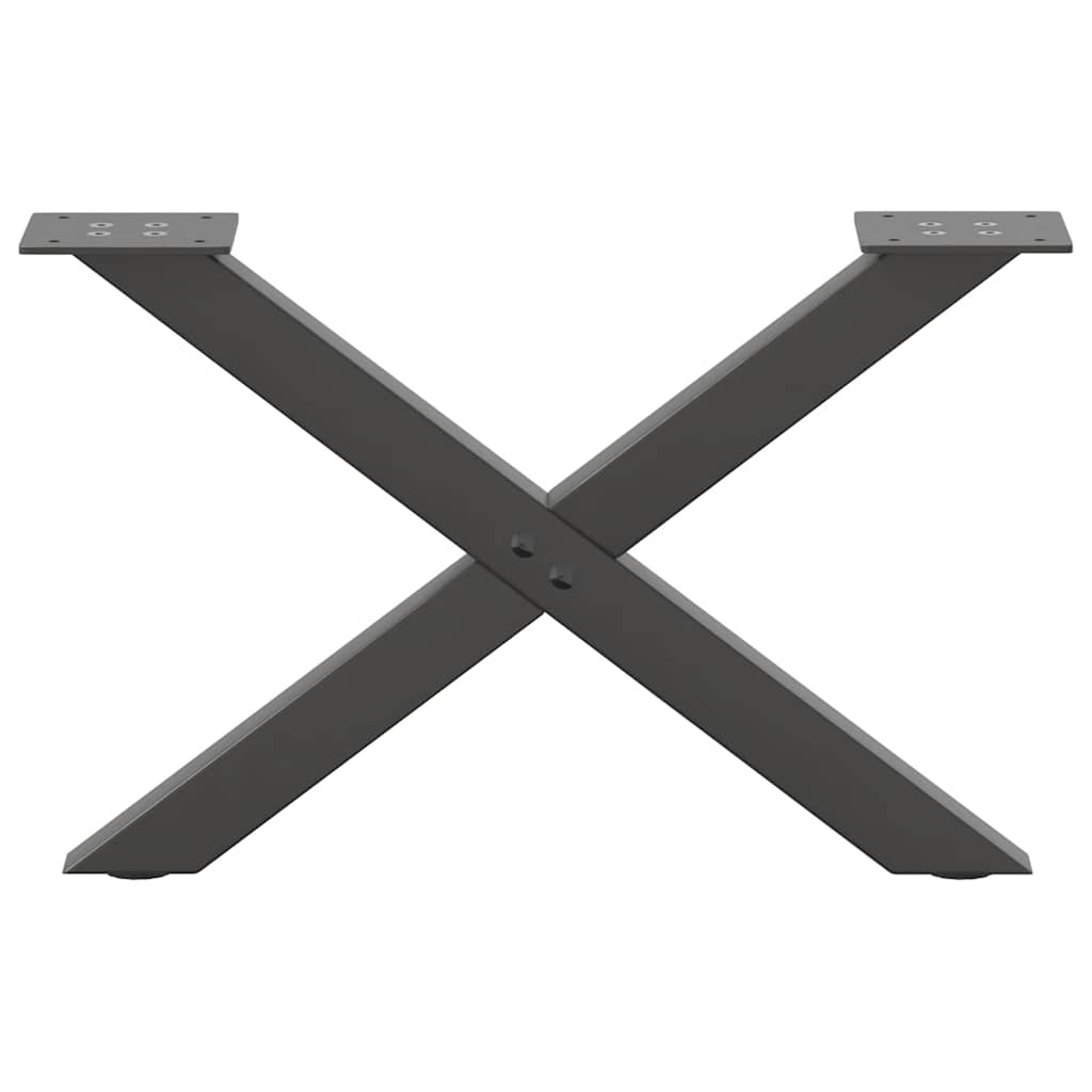 Coffee Table Legs X-Shaped 2 pcs Anthracite 50x(30-31) cm Steel