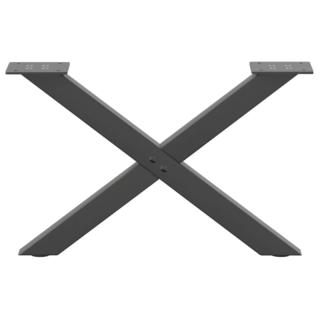 Coffee Table Legs X-Shaped 2 pcs Anthracite 60x(30-31) cm Steel