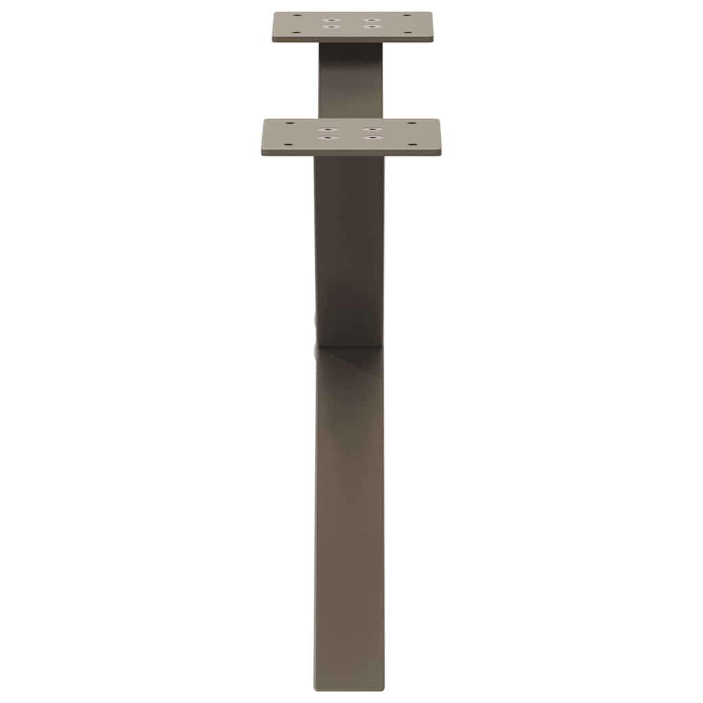 Coffee Table Legs X-Shaped 2 pcs Natural Steel 60x(30-31) cm Steel
