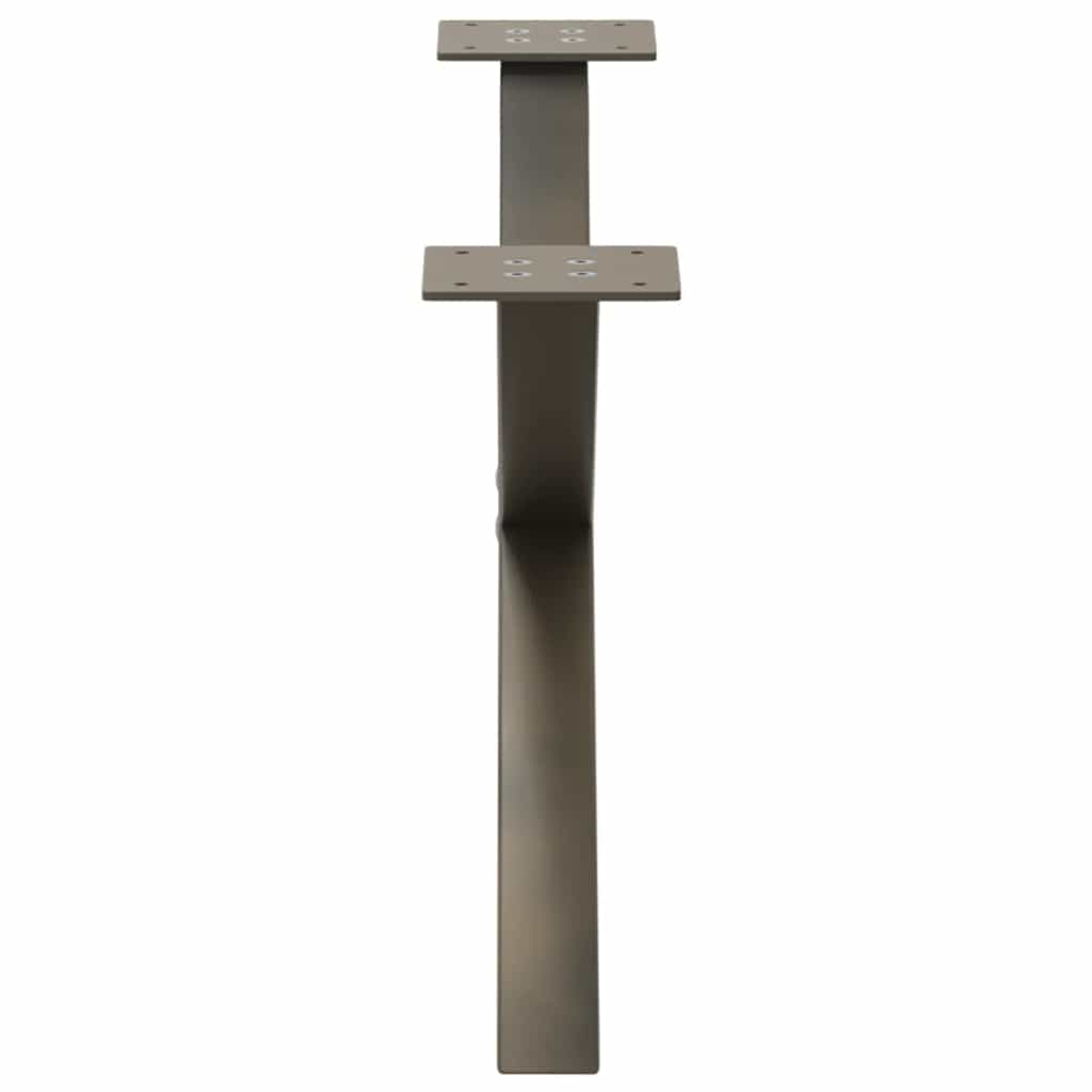 Coffee Table Legs X-Shaped 2 pcs Natural Steel 70x(30-31) cm Steel