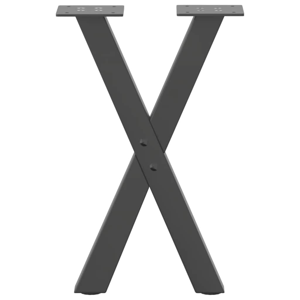 Coffee Table Legs X-Shaped 2 pcs Anthracite 28x(42-43) cm Steel