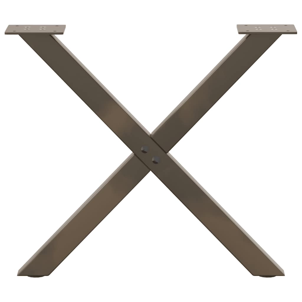 Coffee Table Legs X-Shaped 2 pcs Natural Steel 60x(42-43) cm Steel