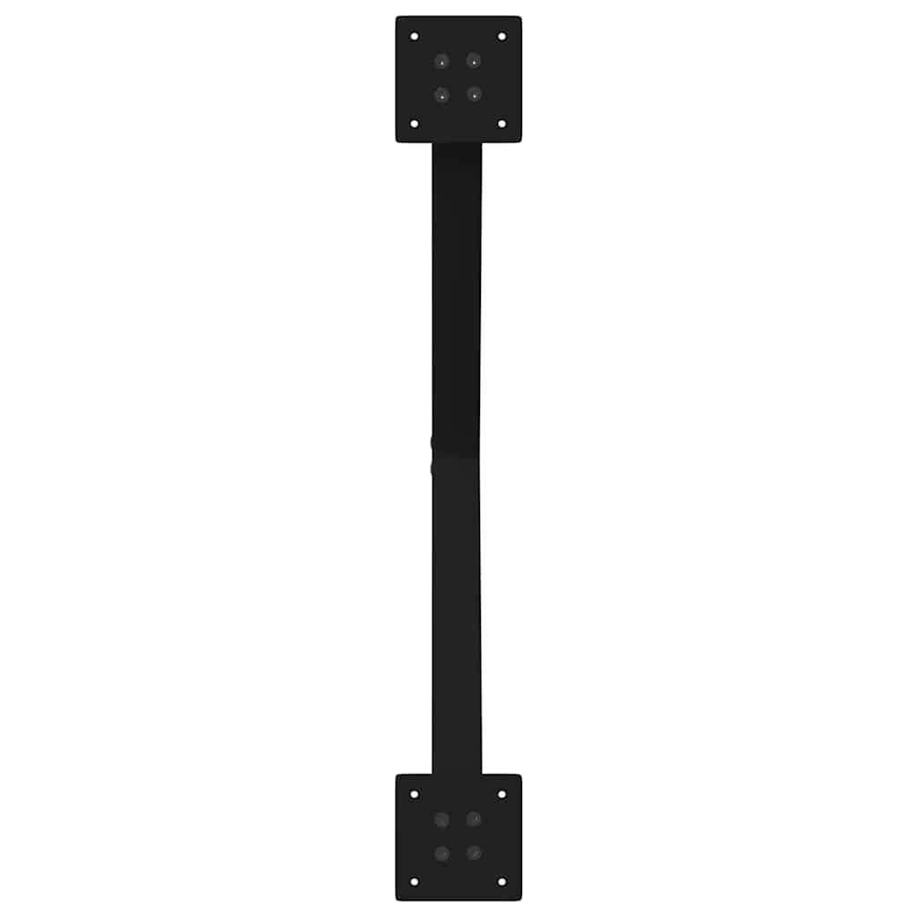 Coffee Table Legs X-Shaped 2 pcs Black 70x(42-43) cm Steel