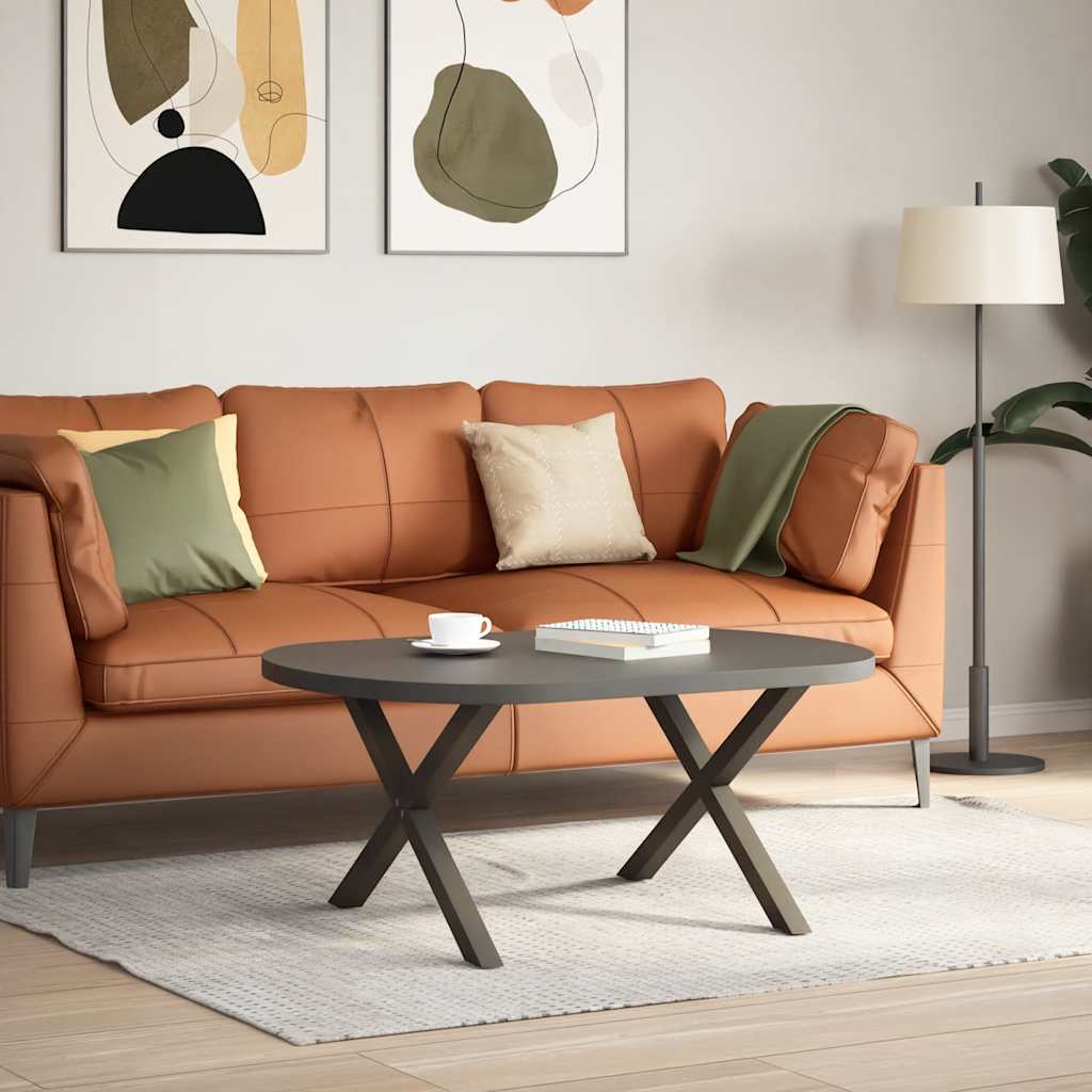 Coffee Table Legs X-Shaped 2 pcs Natural Steel 70x(42-43) cm Steel