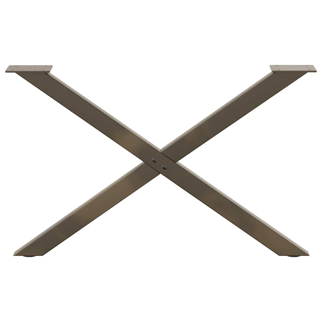 Coffee Table Legs X-Shaped 2 pcs Natural Steel 70x(42-43) cm Steel