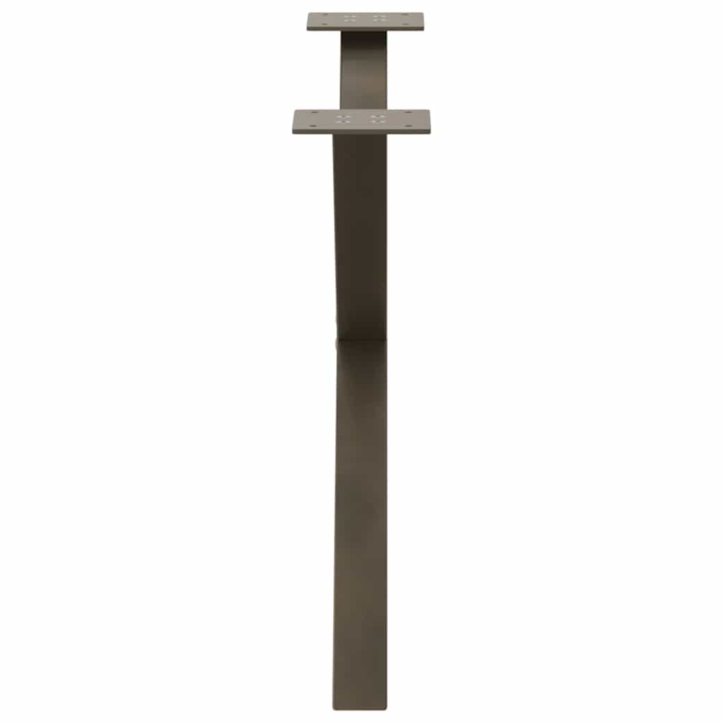 Coffee Table Legs X-Shaped 2 pcs Natural Steel 70x(42-43) cm Steel