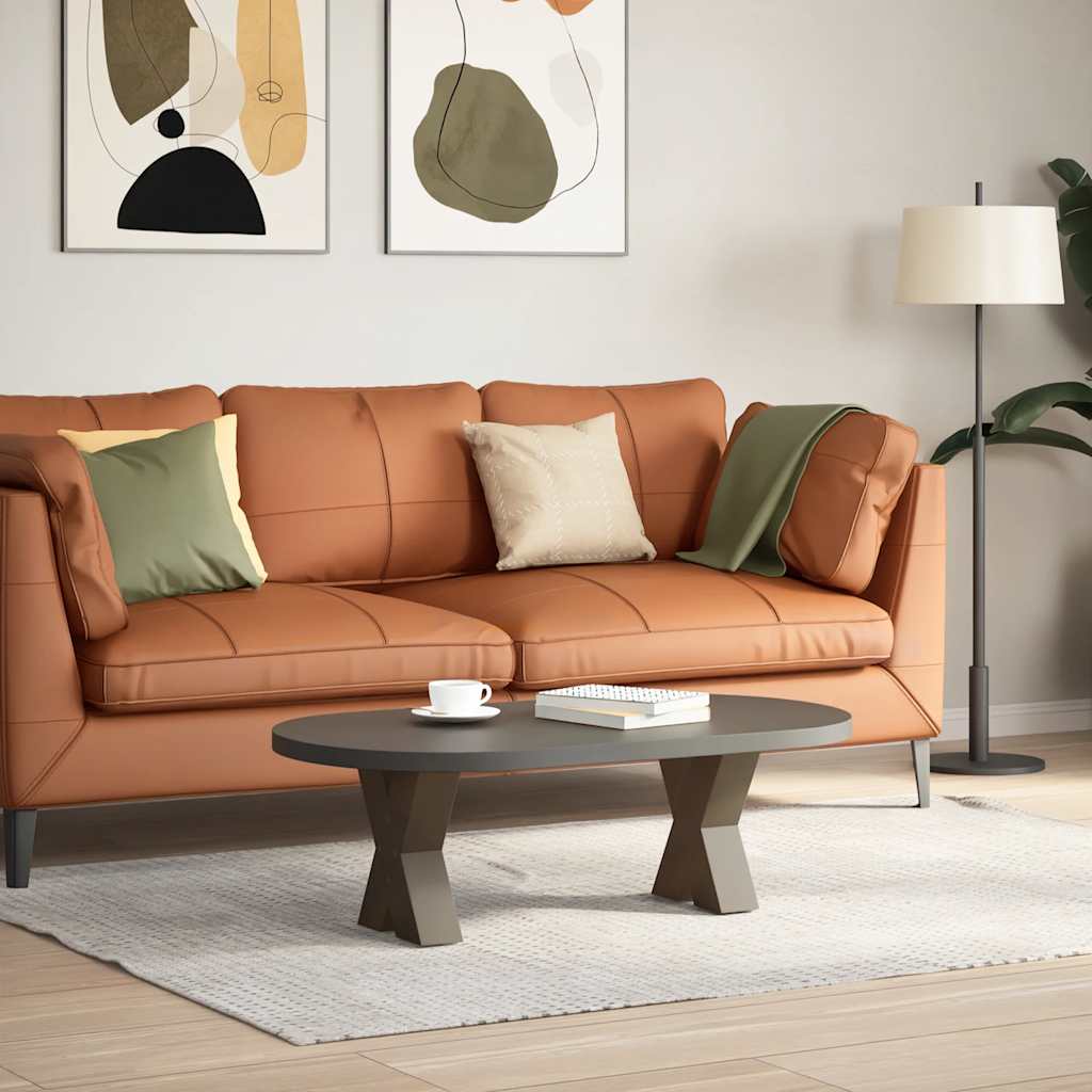 Coffee Table Legs X-Shaped 2 pcs Natural Steel 30x(30-31) cm Steel