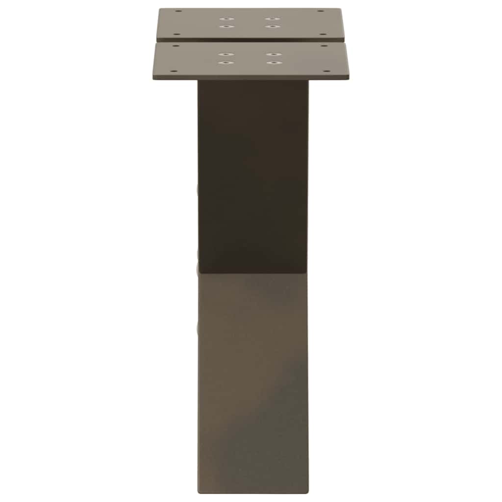 Coffee Table Legs X-Shaped 2 pcs Natural Steel 30x(30-31) cm Steel