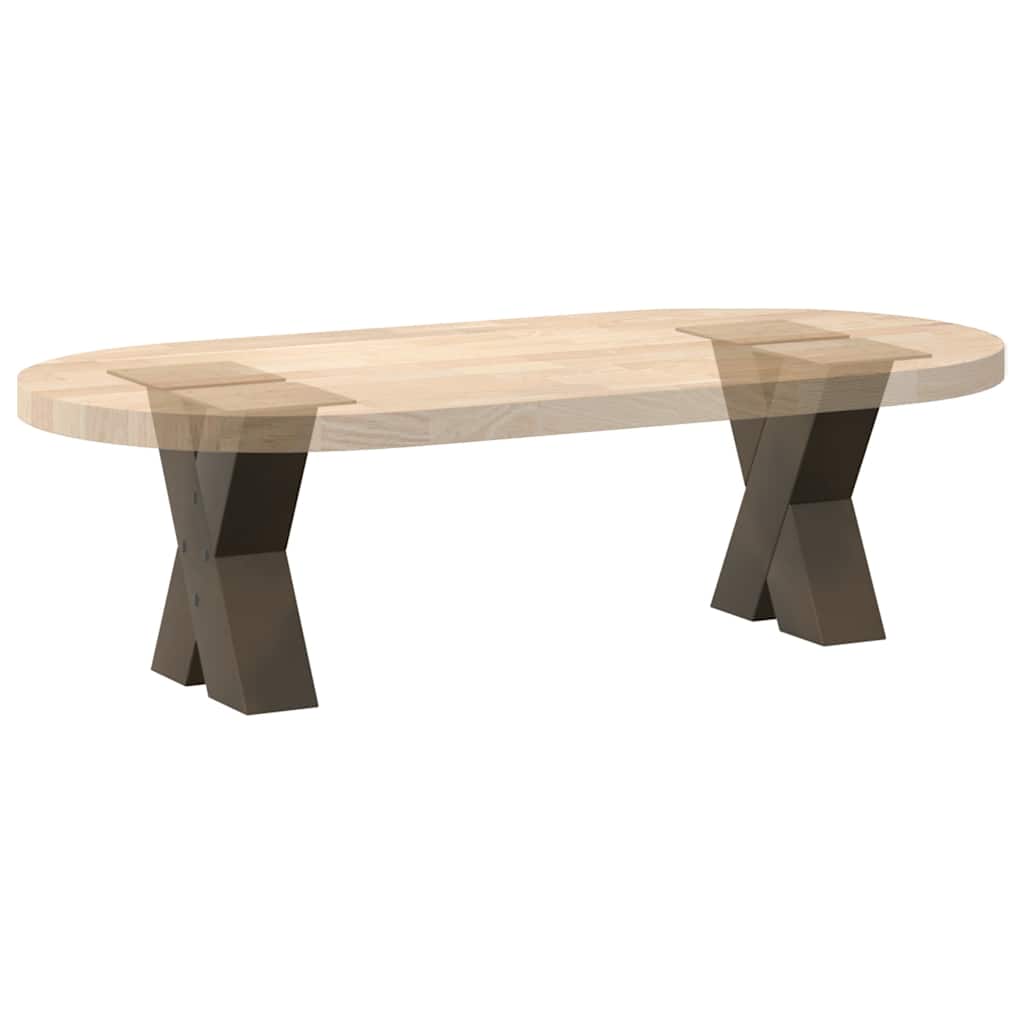 Coffee Table Legs X-Shaped 2 pcs Natural Steel 30x(30-31) cm Steel