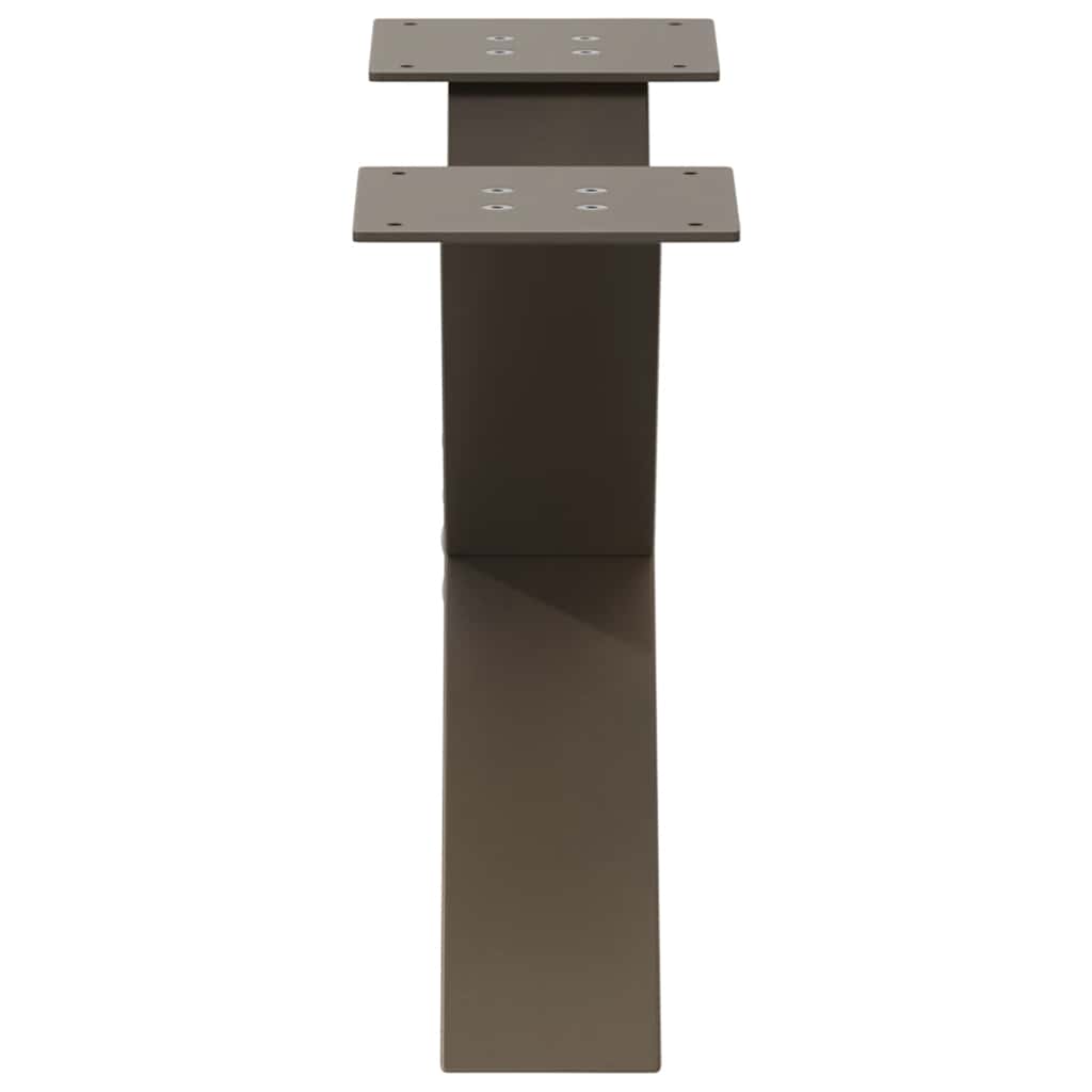 Coffee Table Legs X-Shaped 2 pcs Natural Steel 50x(30-31) cm Steel