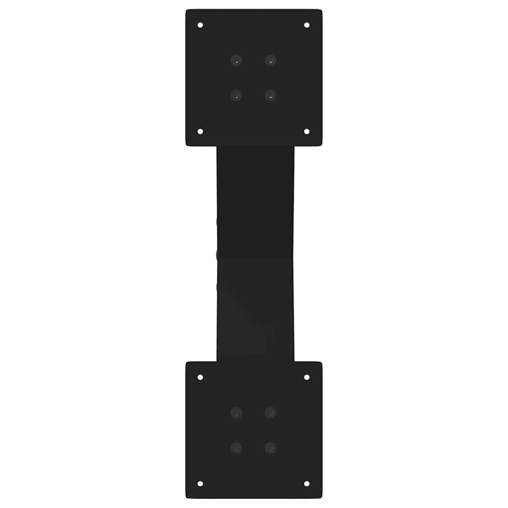 Coffee Table Legs X-Shaped 2 pcs Black 60x(30-31) cm Steel