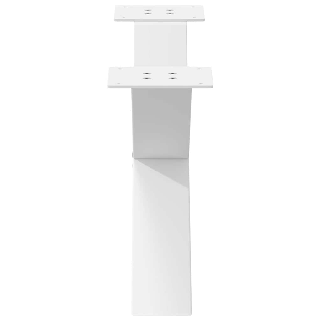 Coffee Table Legs X-Shaped 2 pcs White 70x(30-31) cm Steel