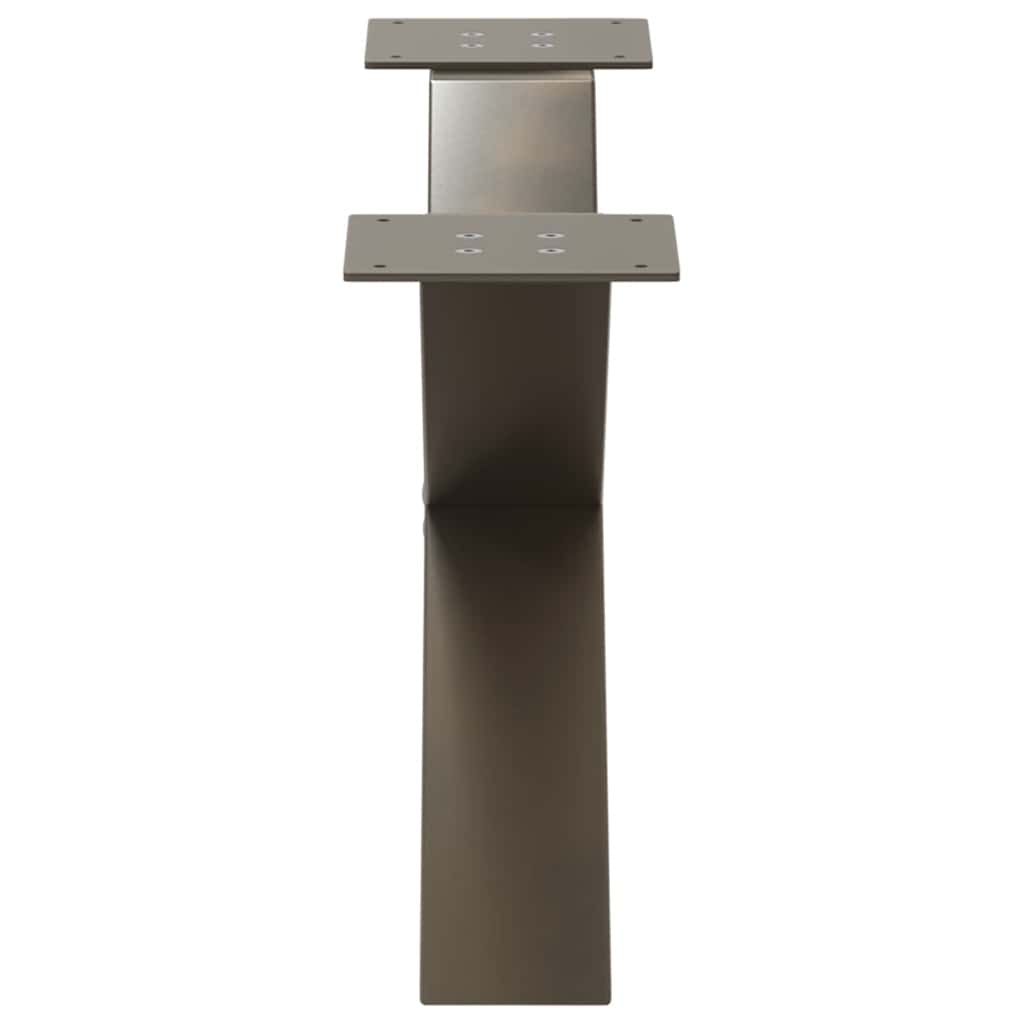 Coffee Table Legs X-Shaped 2 pcs Natural Steel 70x(30-31) cm Steel