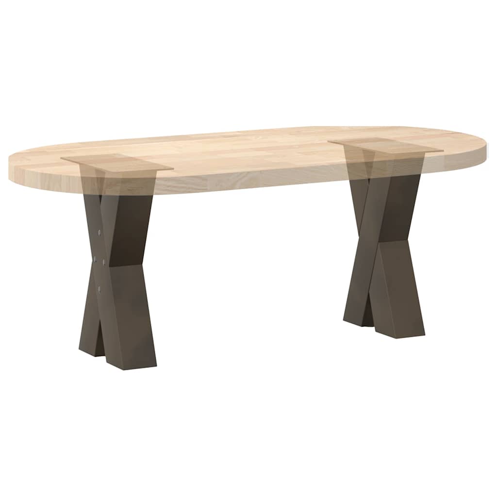 Coffee Table Legs X-Shaped 2 pcs Natural Steel 28x(42-43) cm Steel