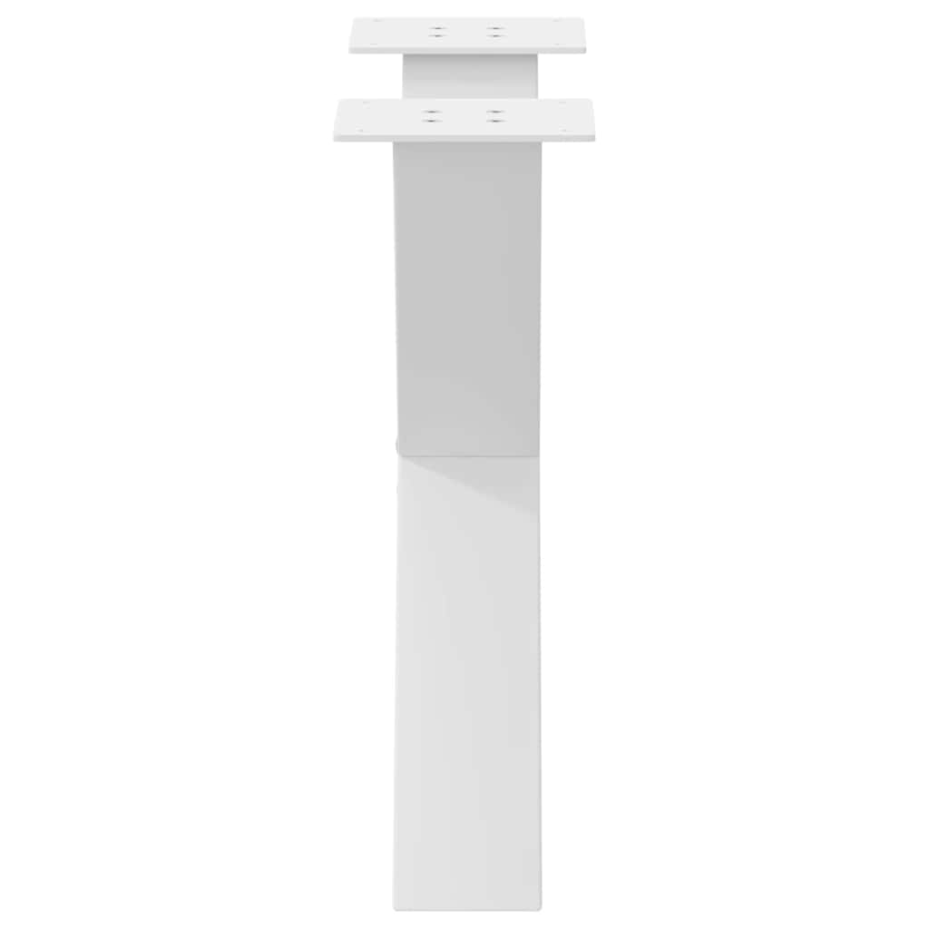 Coffee Table Legs X-Shaped 2 pcs White 50x(42-43) cm Steel