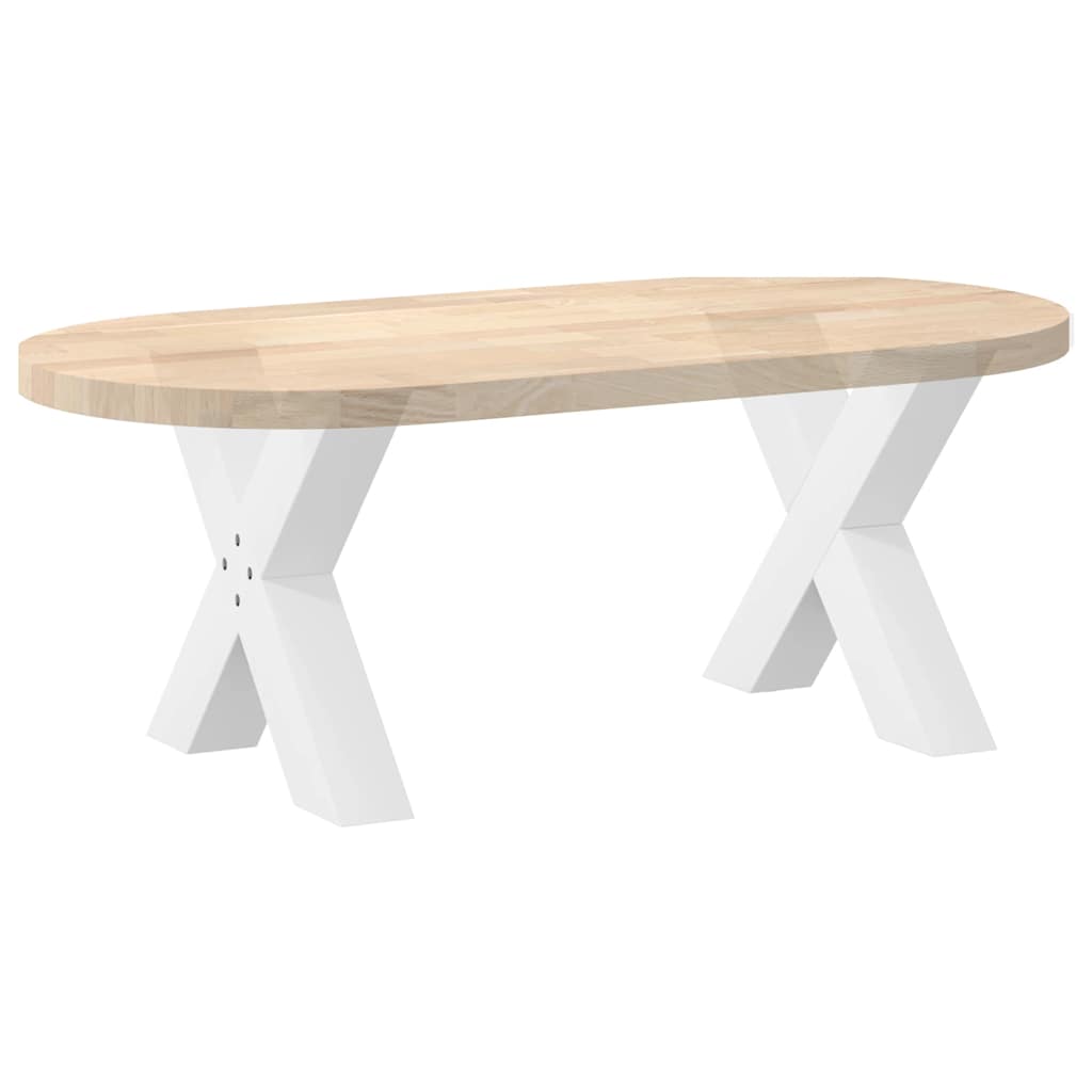 Coffee Table Legs X-Shaped 2 pcs White 50x(42-43) cm Steel