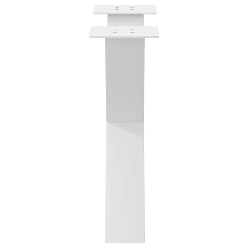 Coffee Table Legs X-Shaped 2 pcs White 60x(42-43) cm Steel