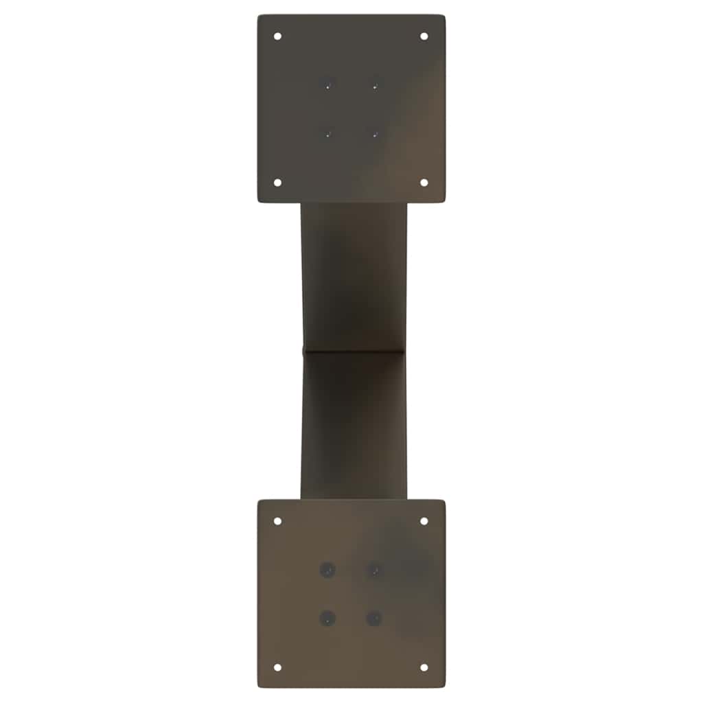 Coffee Table Legs X-Shaped 2 pcs Natural Steel 60x(42-43) cm Steel