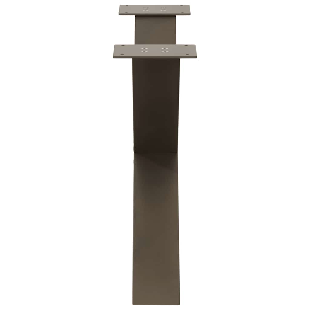 Coffee Table Legs X-Shaped 2 pcs Natural Steel 70x(42-43) cm Steel