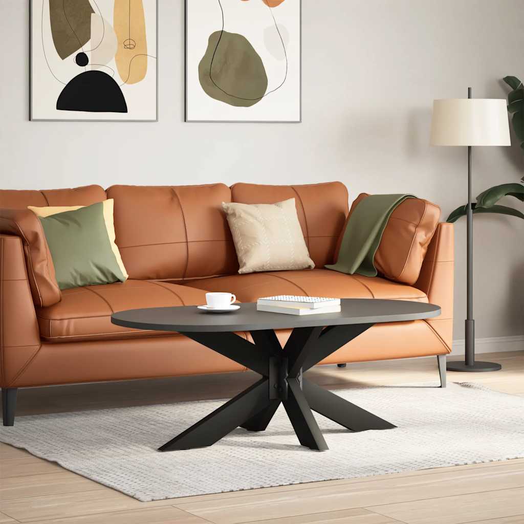 Coffee Table Leg Spider Shape Black 98x58x(42-43) cm Steel