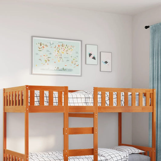 Children's Bed without Mattress Wax Brown 90x200 cm Solid Wood Pine