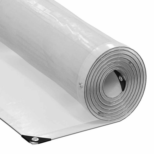 Clear Tarpaulin with Eyelets 10x12 m Polyethylene