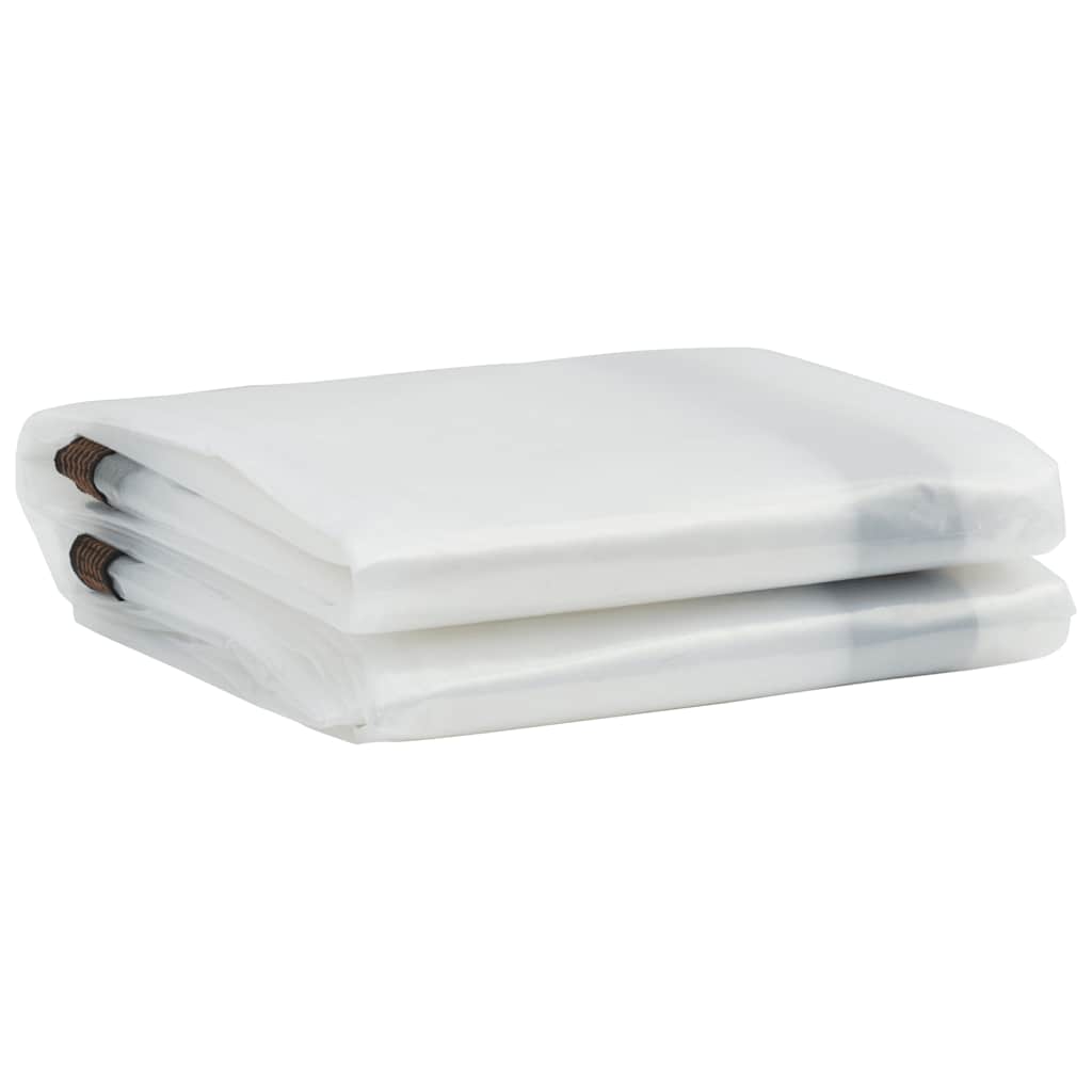 Clear Tarpaulin with Eyelets 10x10 m Polyethylene