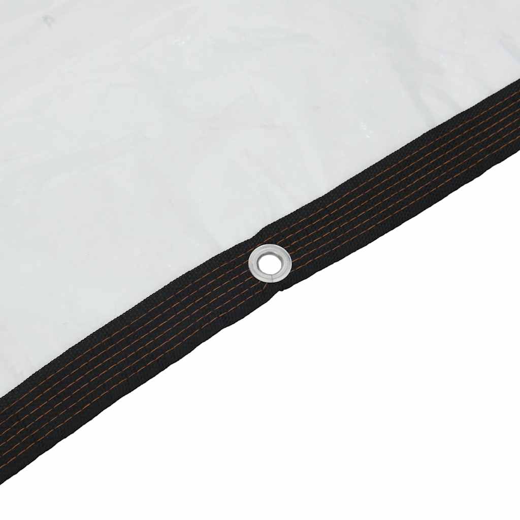 Clear Tarpaulin with Eyelets 10x10 m Polyethylene