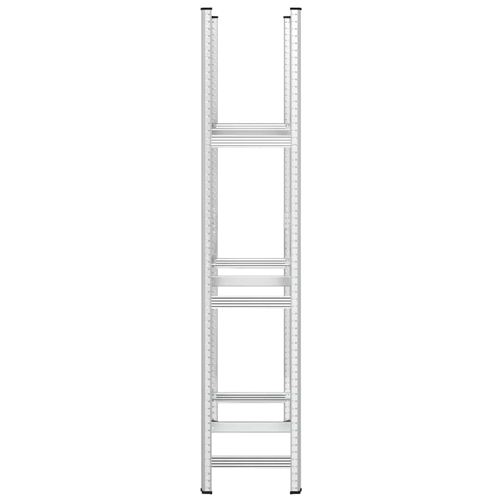 3-Layer Tyre Shelf Silver 110x40x200 cm Steel