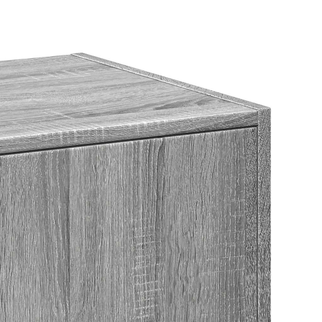 Apothecary Cabinet Grey Sonoma 30x41x118 cm Engineered Wood