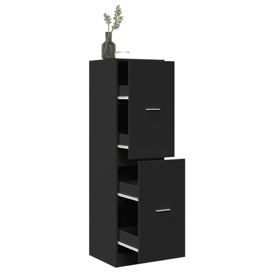 Apothecary Cabinet Black 40x41x144.5 cm Engineered Wood