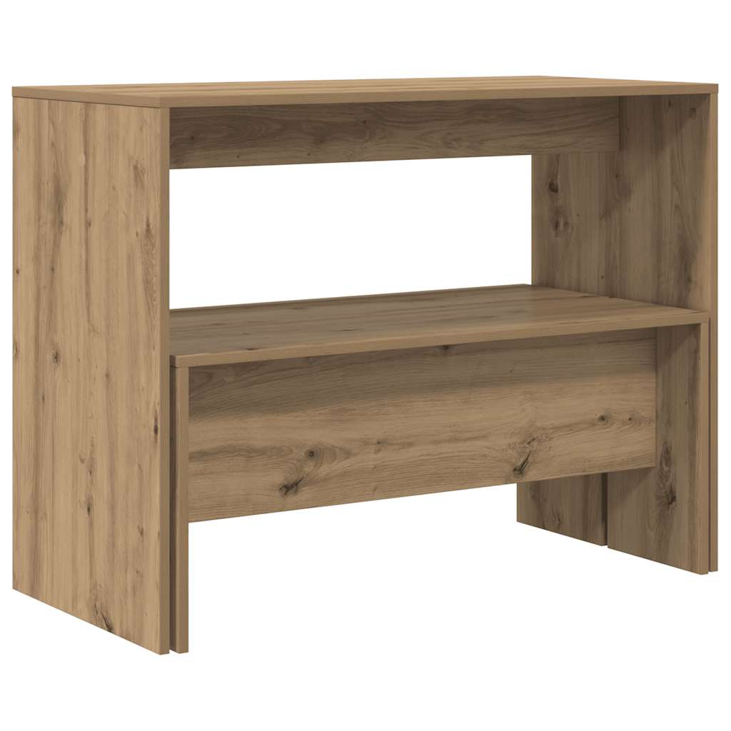 3 Piece Dining Table and Bench set Atisian Oak Engineered Wood