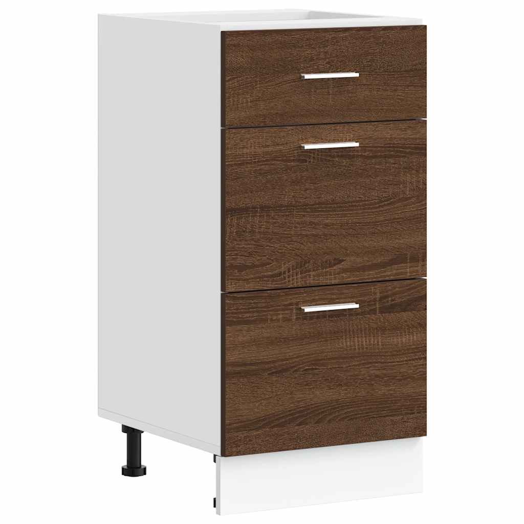 Bottom Cabinet Lyon Brown Oak 40x46x81.5 cm Engineered Wood