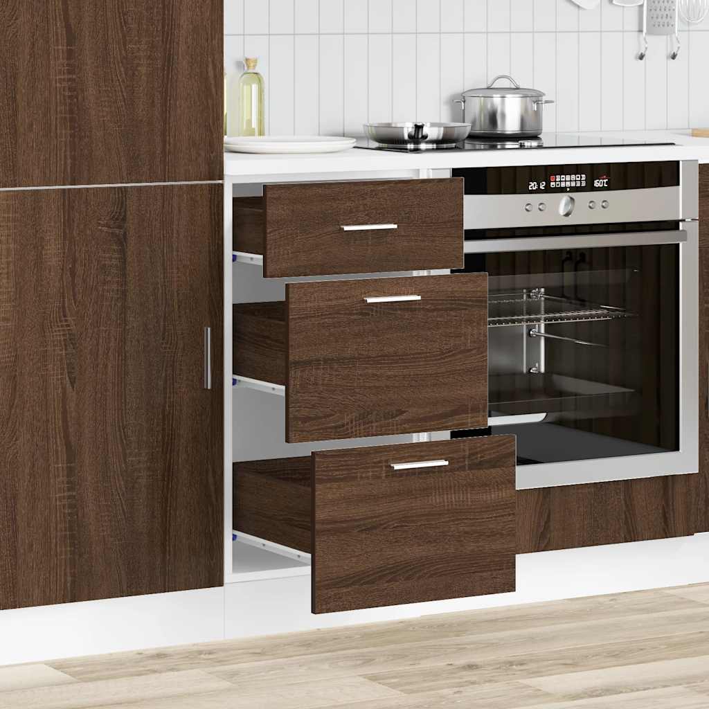 Bottom Cabinet Lyon Brown Oak 40x46x81.5 cm Engineered Wood