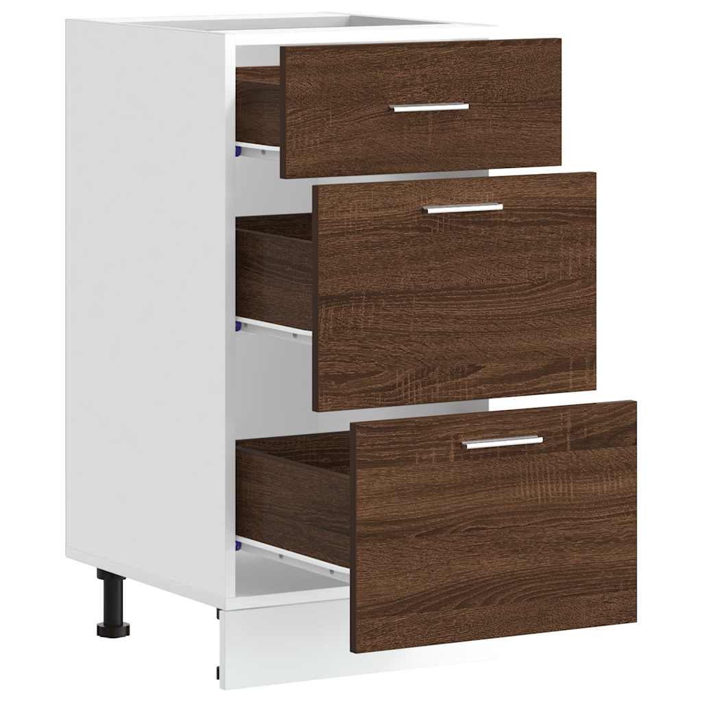 Bottom Cabinet Lyon Brown Oak 40x46x81.5 cm Engineered Wood
