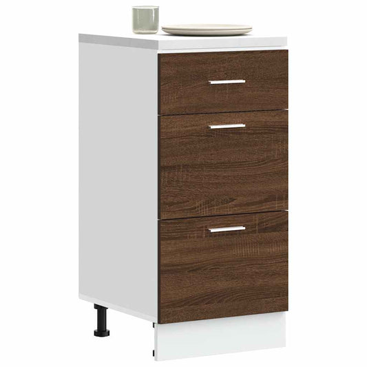 Bottom Cabinet Lyon Brown Oak 40x46x81.5 cm Engineered Wood