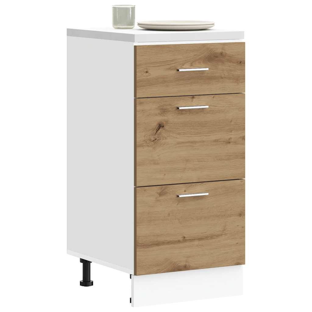 Bottom Cabinet Lyon Artisan Oak 40x46x81.5 cm Engineered Wood