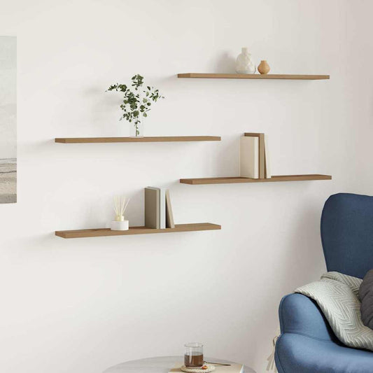 Bookshelf Boards 4 pcs Artisan Oak 60x10x1.5 cm Engineered Wood