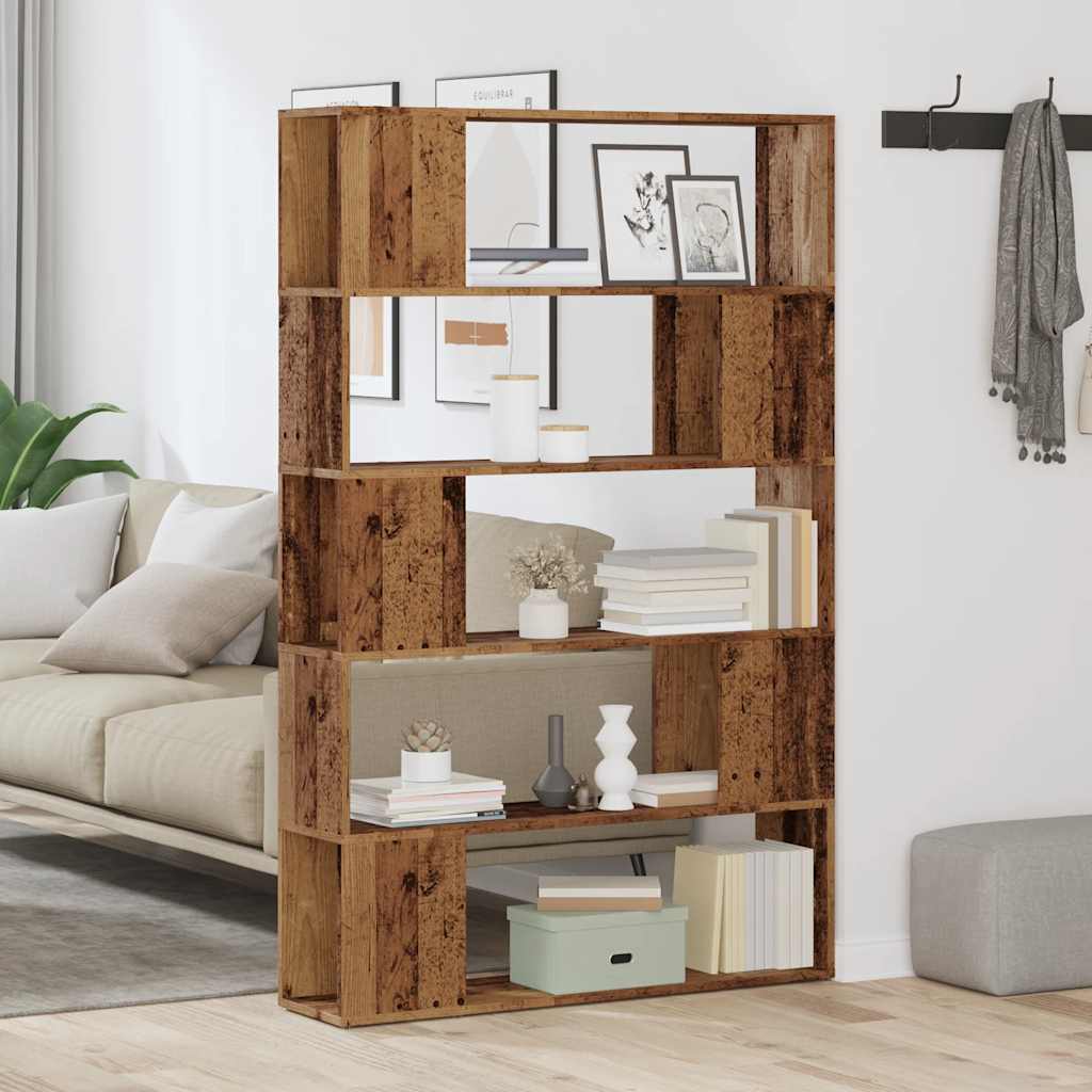 Book Cabinet/Room Divider Old Wood 100x24x155 cm